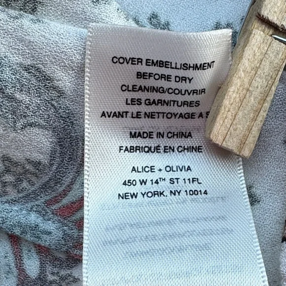 🩷 Alice + Olivia; Beautiful, Unique Design, 3/4 Length Sleeve Short Dress, Sz. L - Picture 7 of 11